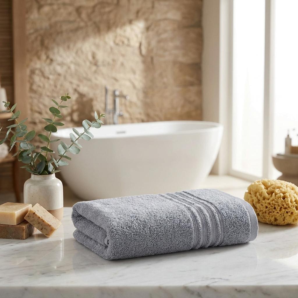 Set of Two Light Gray Turkish Cotton 16" X 30" Hand Towels - HomeRoots - Flyclothing LLC