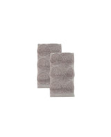Set of Two Light Brown Geometric Turkish Cotton 16" X 30" Hand Towels - HomeRoots - Flyclothing LLC