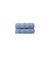 Set of Two Navy Blue Geometric Turkish Cotton 16" X 30" Hand Towels - HomeRoots - Flyclothing LLC