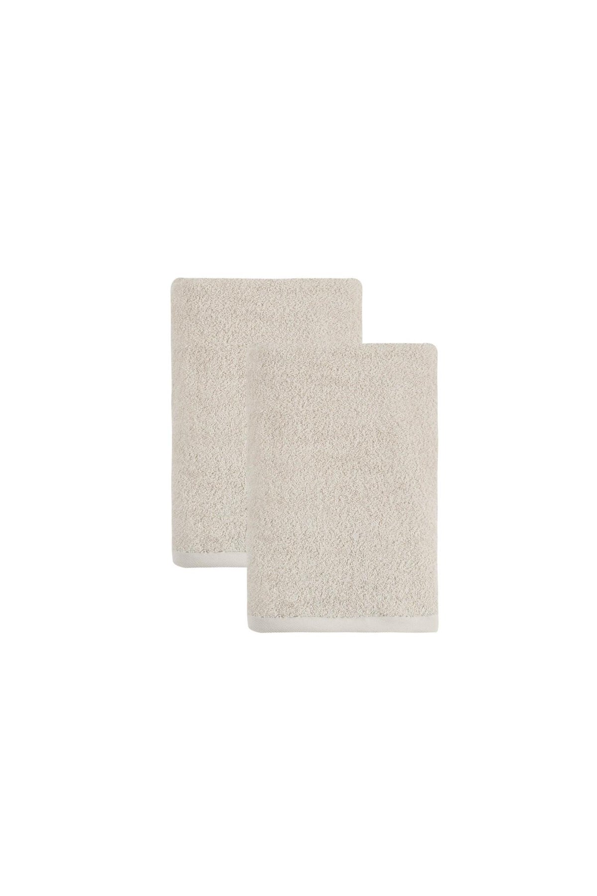 Set of Two Beige Turkish Cotton 27" X 54" Bath Towels - HomeRoots - Flyclothing LLC