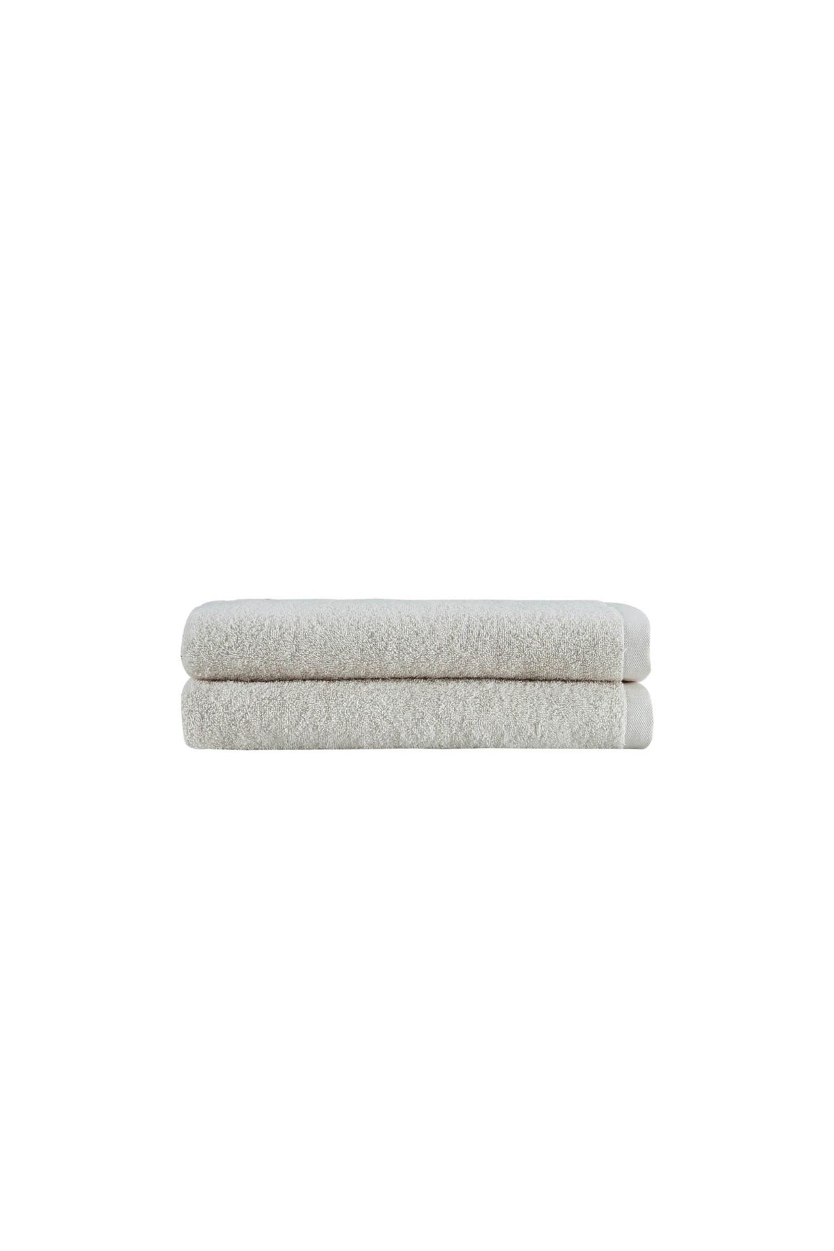 Set of Two Beige Turkish Cotton 27" X 54" Bath Towels - HomeRoots - Flyclothing LLC