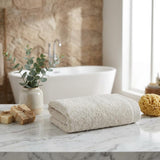 Set of Two Beige Turkish Cotton 16" X 30" Hand Towels - HomeRoots - Flyclothing LLC