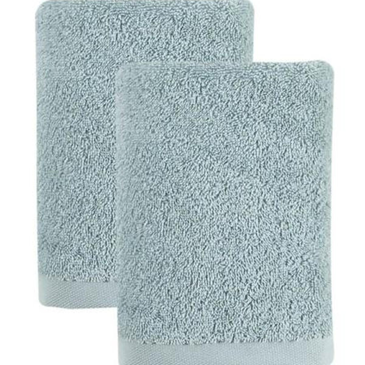 Set of Two Green Turkish Cotton 16" X 30" Hand Towels - HomeRoots - Flyclothing LLC