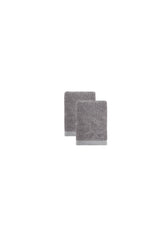 Set of Two Light Gray Turkish Cotton 16" X 30" Hand Towels - HomeRoots - Flyclothing LLC