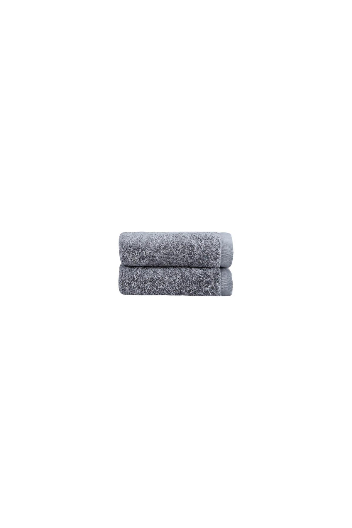 Set of Two Light Gray Turkish Cotton 16" X 30" Hand Towels - HomeRoots - Flyclothing LLC