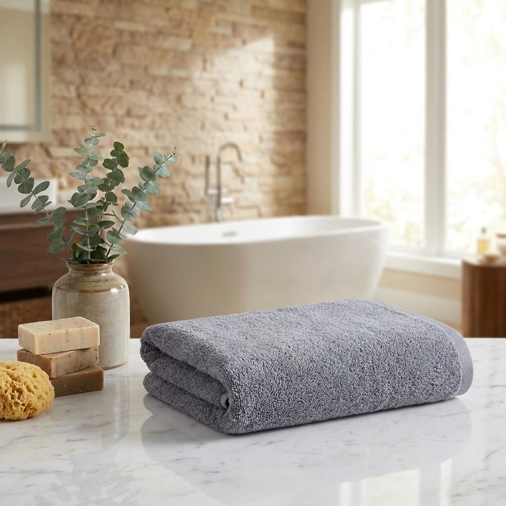 Set of Two Light Gray Turkish Cotton 16" X 30" Hand Towels - HomeRoots - Flyclothing LLC