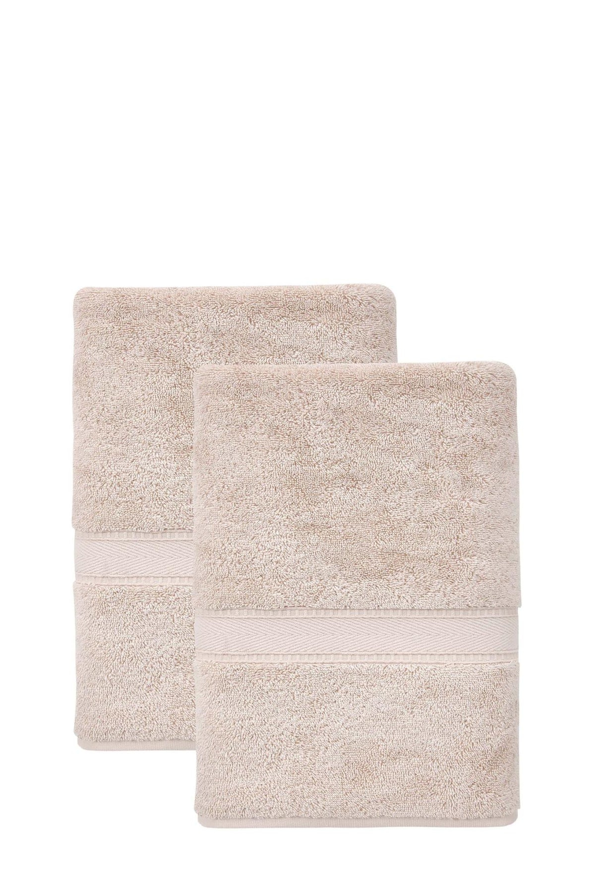 Set of Two Brown Turkish Cotton 27" X 54" Bath Towels - HomeRoots - Flyclothing LLC