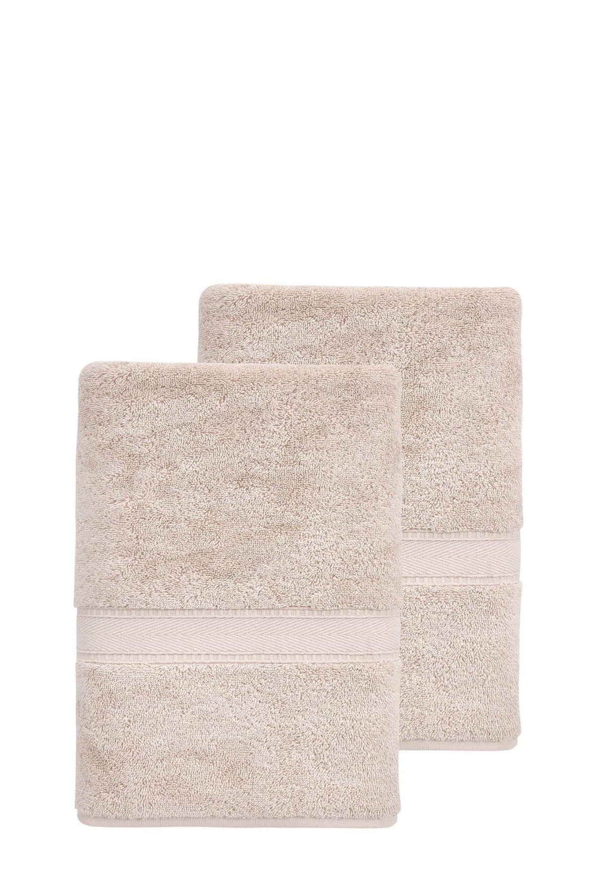 Set of Two Brown Turkish Cotton 27" X 54" Bath Towels - HomeRoots - Flyclothing LLC