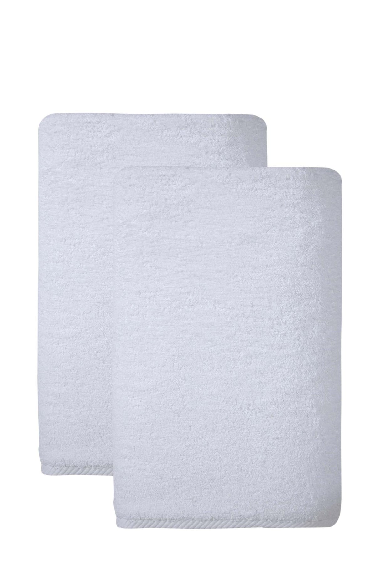 Set of Two White Turkish Cotton 40" X 70" Bath Sheet - HomeRoots - Flyclothing LLC