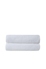 Set of Two White Turkish Cotton 40" X 70" Bath Sheet - HomeRoots - Flyclothing LLC