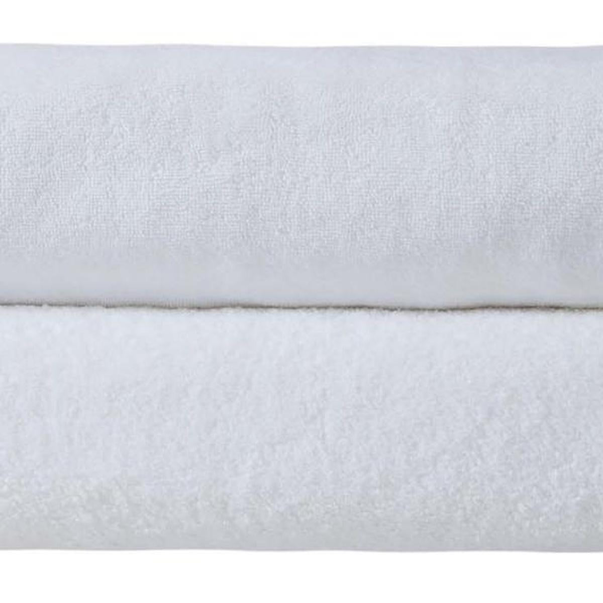 Set of Two White Turkish Cotton 40" X 70" Bath Sheet - HomeRoots - Flyclothing LLC