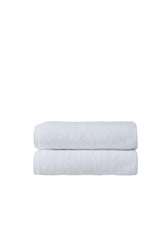 Set of Two White Turkish Cotton 27" X 54" Bath Towels - HomeRoots - Flyclothing LLC