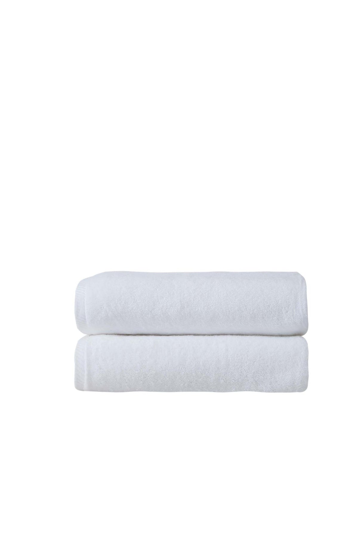 Set of Two White Turkish Cotton 27" X 54" Bath Towels - HomeRoots - Flyclothing LLC