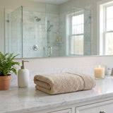 Set of Two Beige Turkish Cotton 40" X 70" Bath Sheet - HomeRoots - Flyclothing LLC