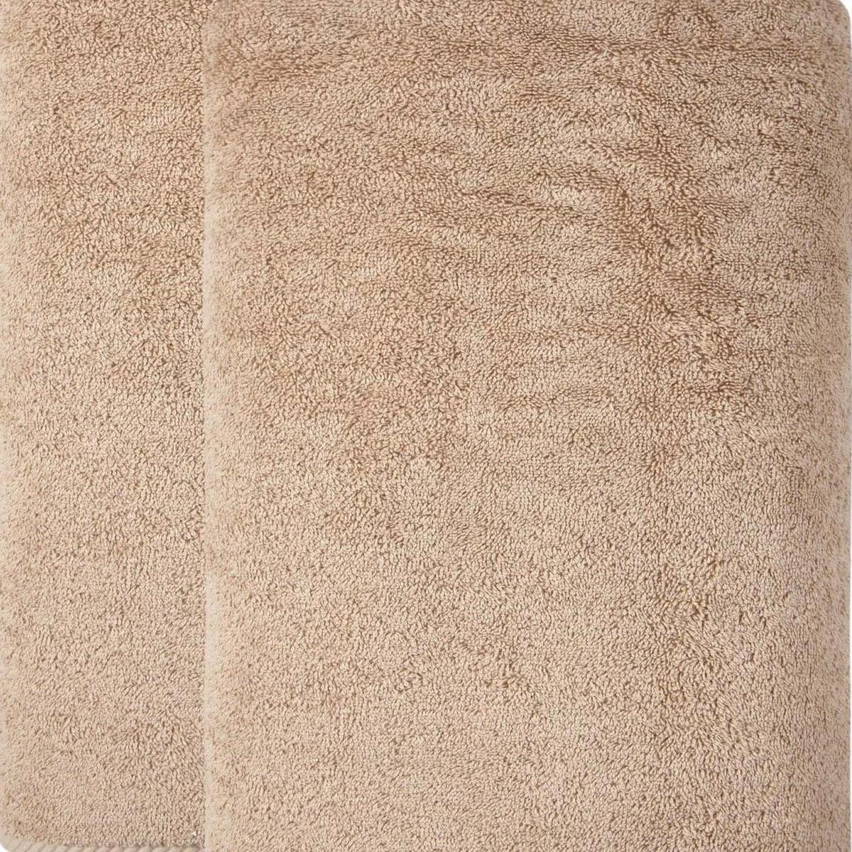 Set of Two Beige Turkish Cotton 40" X 70" Bath Sheet - HomeRoots - Flyclothing LLC