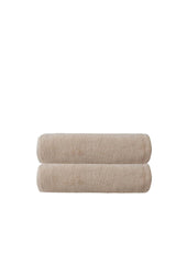 Set of Two Beige Turkish Cotton 27" X 54" Bath Towels - HomeRoots - Flyclothing LLC
