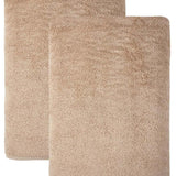 Set of Two Beige Turkish Cotton 27" X 54" Bath Towels - HomeRoots - Flyclothing LLC