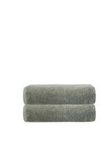 Set of Two Green Turkish Cotton 27" X 54" Bath Towels - HomeRoots - Flyclothing LLC