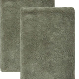 Set of Two Green Turkish Cotton 27" X 54" Bath Towels - HomeRoots - Flyclothing LLC