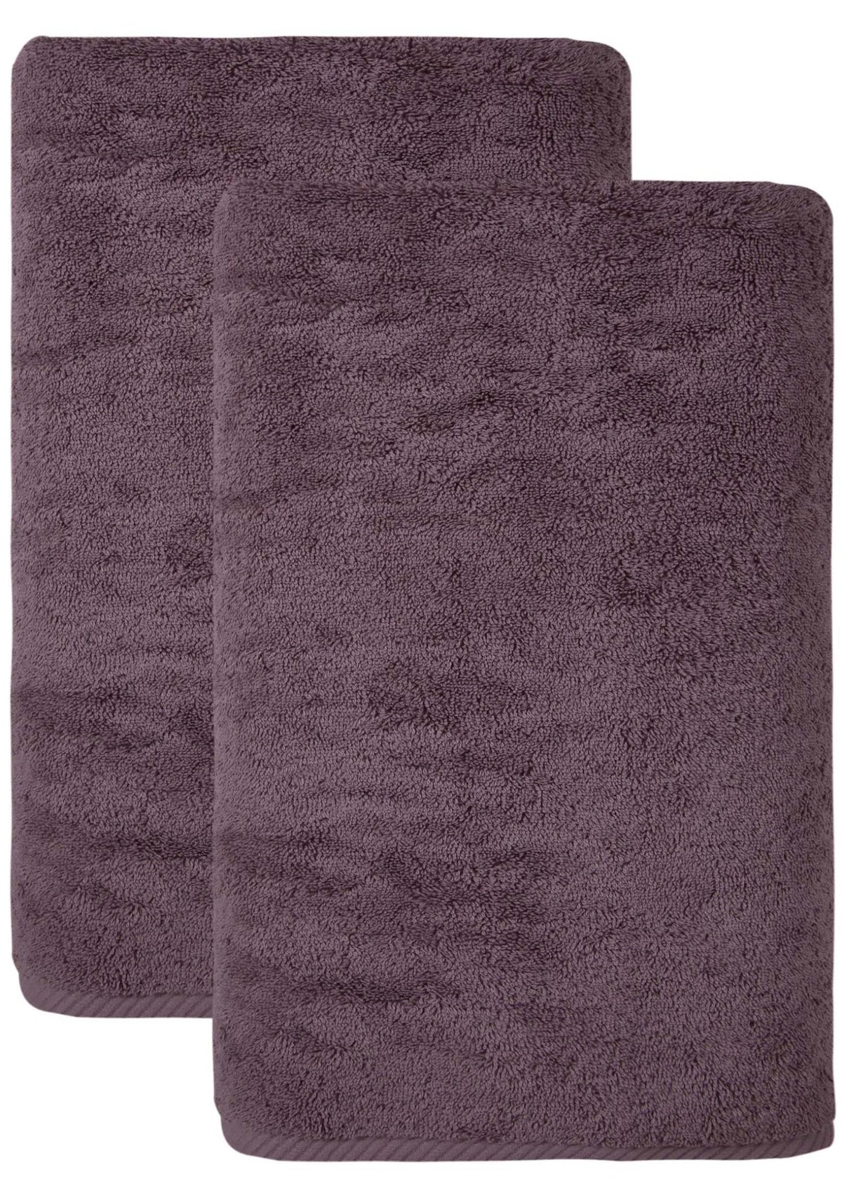 Set of Two Purple Turkish Cotton 40" X 70" Bath Sheet - HomeRoots - Flyclothing LLC