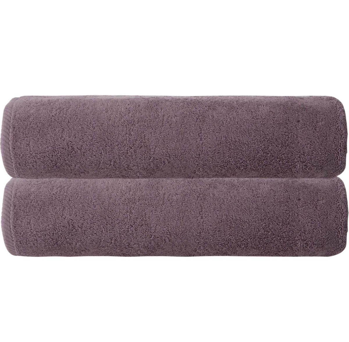 Set of Two Purple Turkish Cotton 40" X 70" Bath Sheet - HomeRoots - Flyclothing LLC