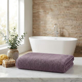 Set of Two Purple Turkish Cotton 40" X 70" Bath Sheet - HomeRoots - Flyclothing LLC