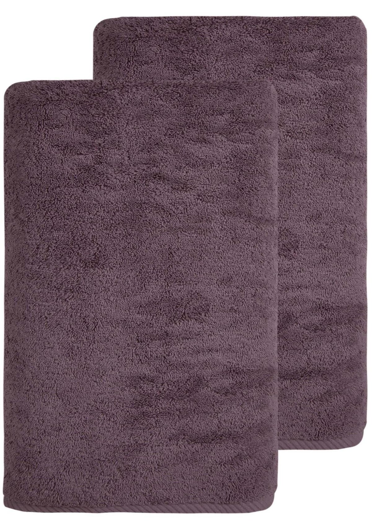 Set of Two Purple Turkish Cotton 40" X 70" Bath Sheet - HomeRoots - Flyclothing LLC