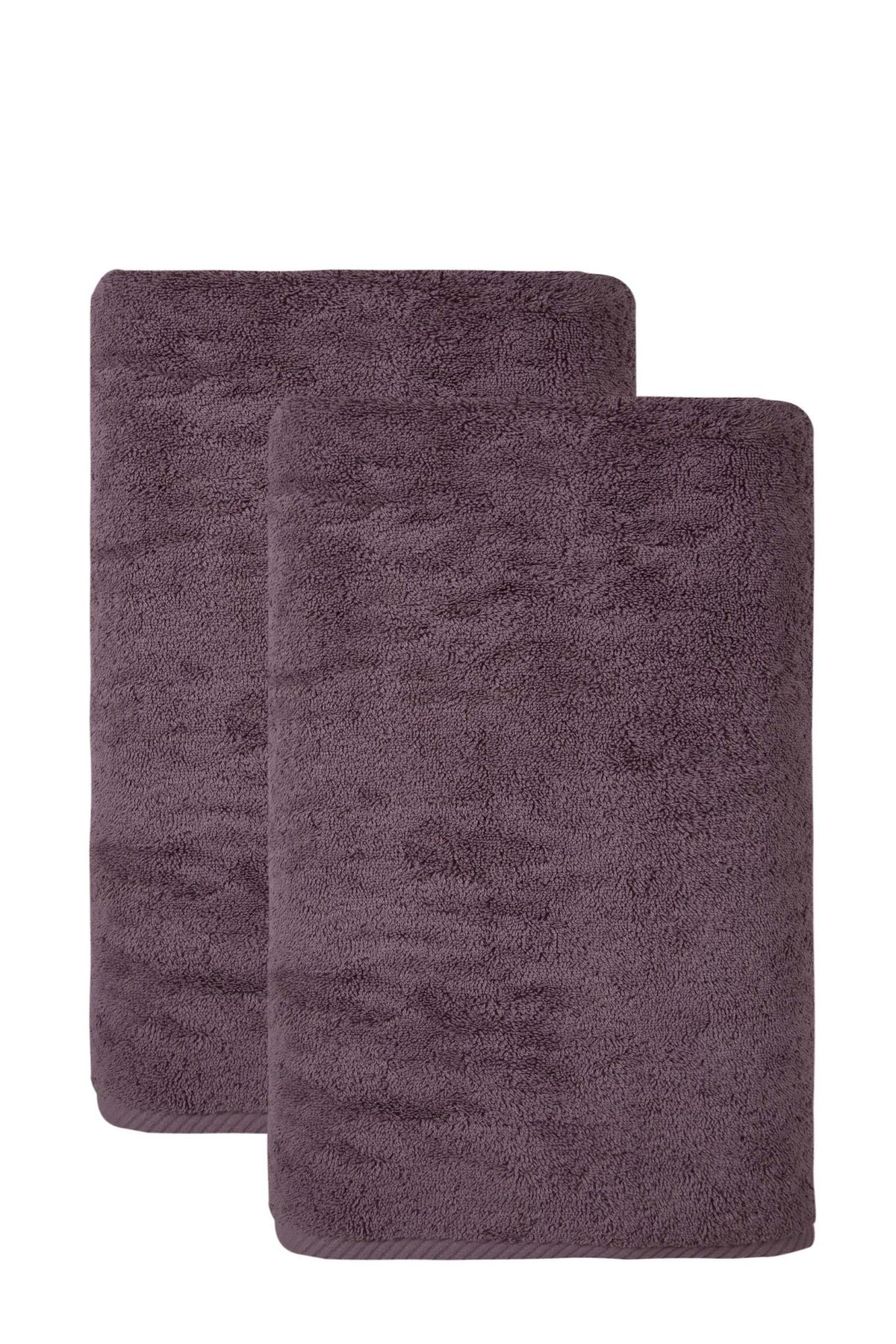Set of Two Purple Turkish Cotton 27" X 54" Bath Towels - HomeRoots - Flyclothing LLC