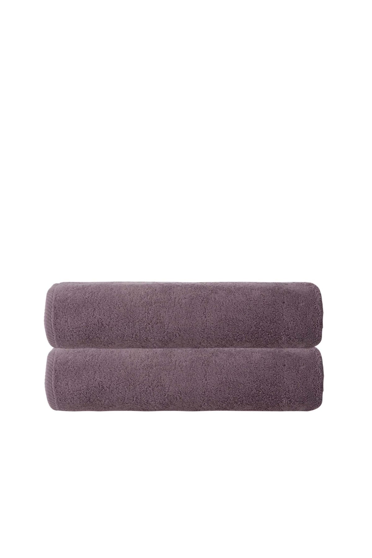 Set of Two Purple Turkish Cotton 27" X 54" Bath Towels - HomeRoots - Flyclothing LLC
