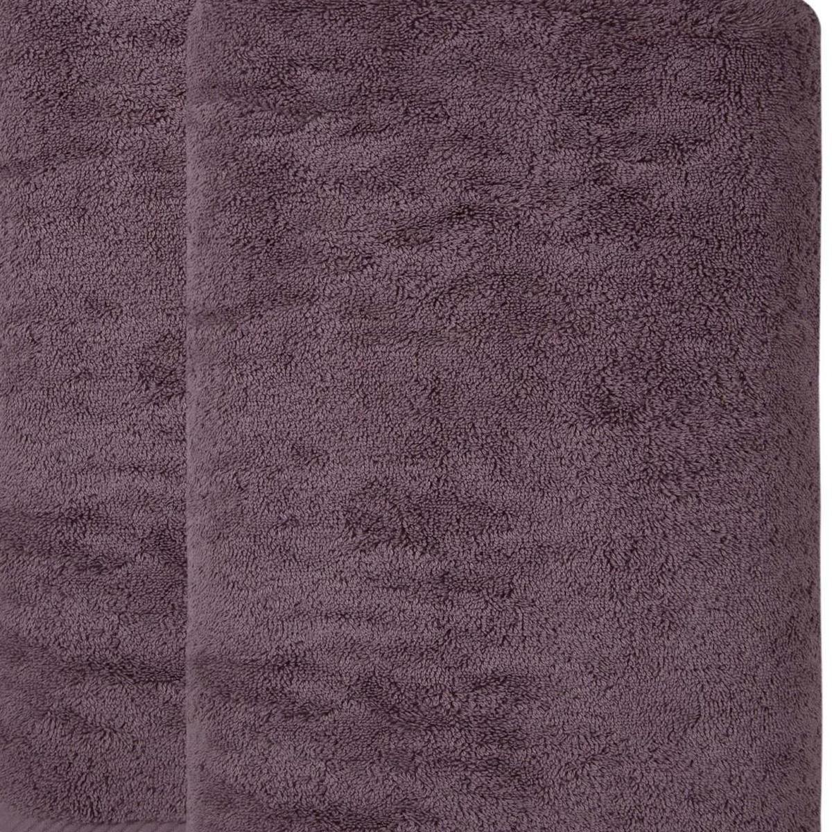 Set of Two Purple Turkish Cotton 27" X 54" Bath Towels - HomeRoots - Flyclothing LLC