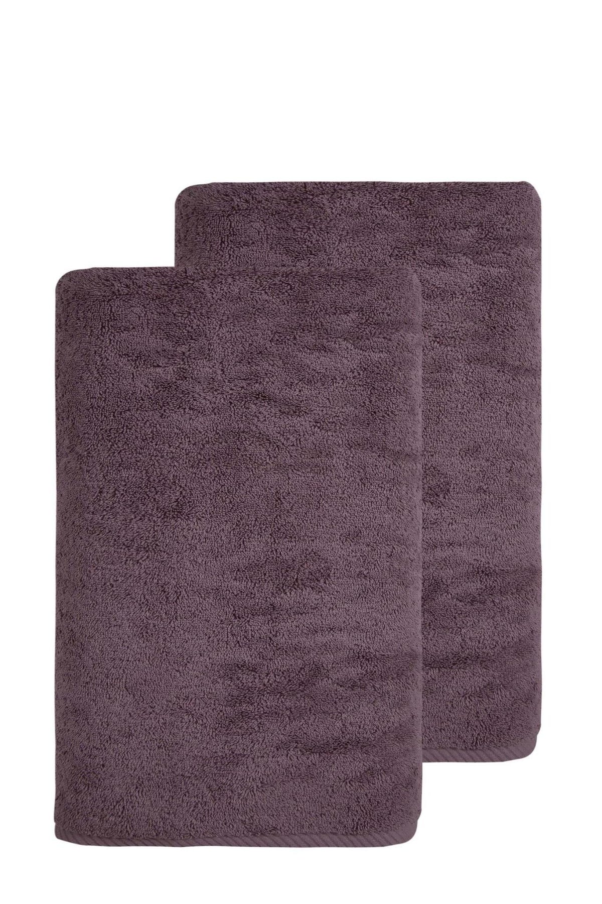 Set of Two Purple Turkish Cotton 27" X 54" Bath Towels - HomeRoots - Flyclothing LLC