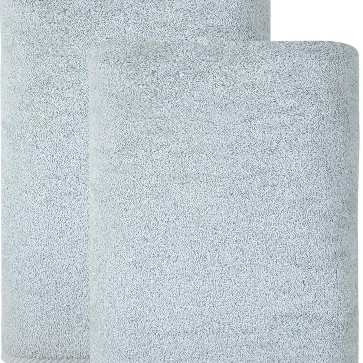 Set of Two Aqua Turkish Cotton 40" X 70" Bath Sheet - HomeRoots - Flyclothing LLC