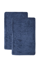 Set of Two Navy Blue Turkish Cotton 27" X 54" Bath Towels - HomeRoots - Flyclothing LLC