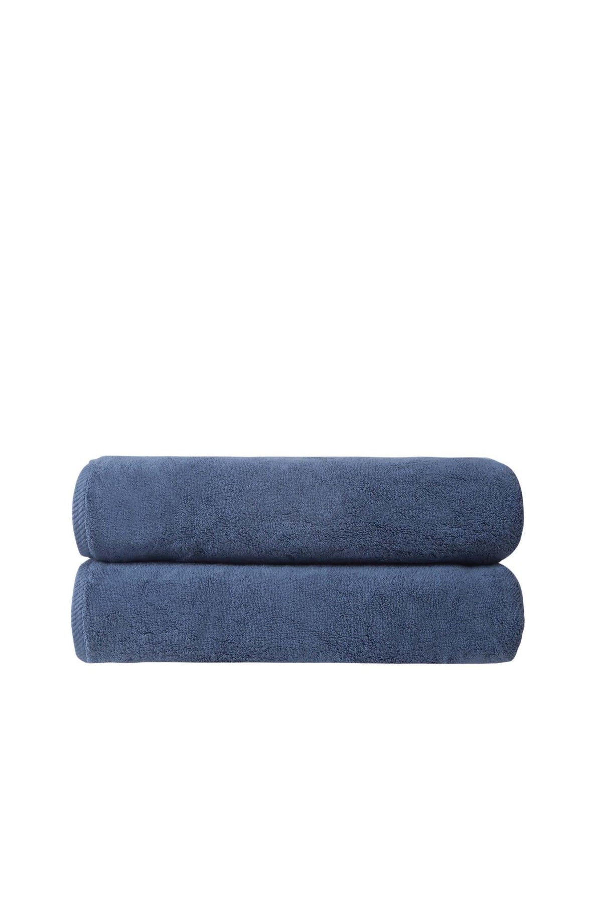 Set of Two Navy Blue Turkish Cotton 27" X 54" Bath Towels - HomeRoots - Flyclothing LLC