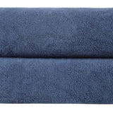 Set of Two Navy Blue Turkish Cotton 27" X 54" Bath Towels - HomeRoots - Flyclothing LLC