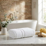 Set of Two White Turkish Cotton 16" X 30" Hand Towels - HomeRoots - Flyclothing LLC