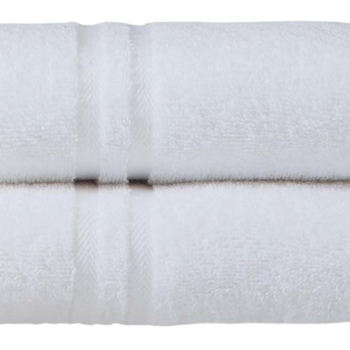 Set of Two White Turkish Cotton 16" X 30" Hand Towels - HomeRoots - Flyclothing LLC