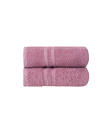 Set of Two Pink Turkish Cotton 16" X 30" Hand Towels - HomeRoots - Flyclothing LLC