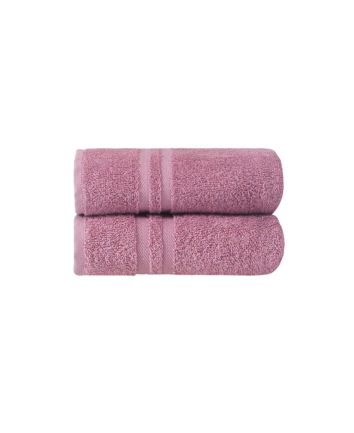 Set of Two Pink Turkish Cotton 16" X 30" Hand Towels - HomeRoots - Flyclothing LLC