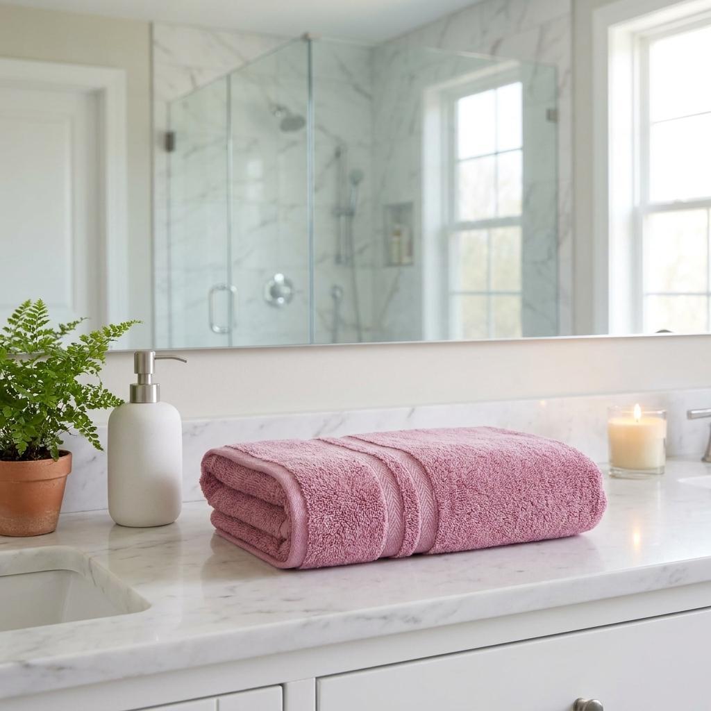Set of Two Pink Turkish Cotton 16" X 30" Hand Towels - HomeRoots - Flyclothing LLC