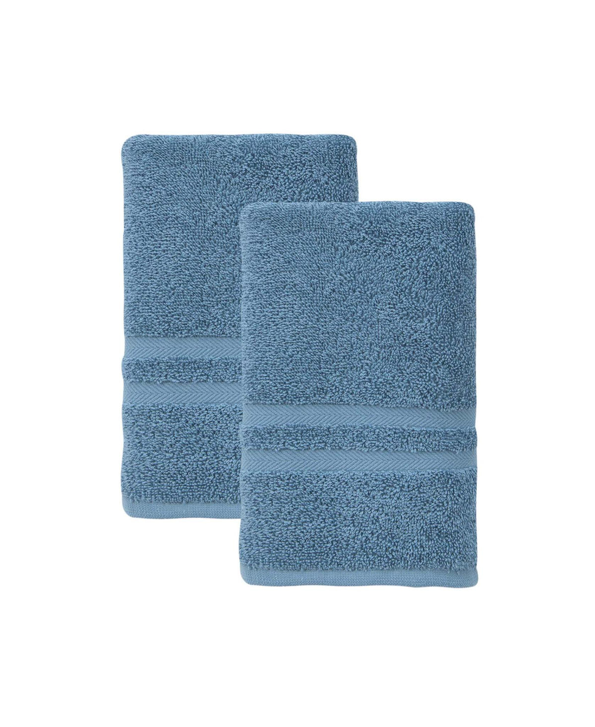 Set of Two Aqua Turkish Cotton 16" X 30" Hand Towels - HomeRoots - Flyclothing LLC