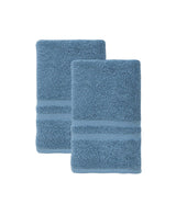 Set of Two Aqua Turkish Cotton 16" X 30" Hand Towels - HomeRoots - Flyclothing LLC