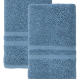 Set of Two Aqua Turkish Cotton 16" X 30" Hand Towels - HomeRoots - Flyclothing LLC