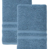 Set of Two Aqua Turkish Cotton 16" X 30" Hand Towels - HomeRoots - Flyclothing LLC