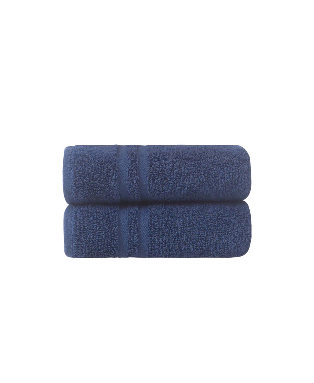 Set of Two Navy Blue Turkish Cotton 16" X 30" Hand Towels - HomeRoots - Flyclothing LLC