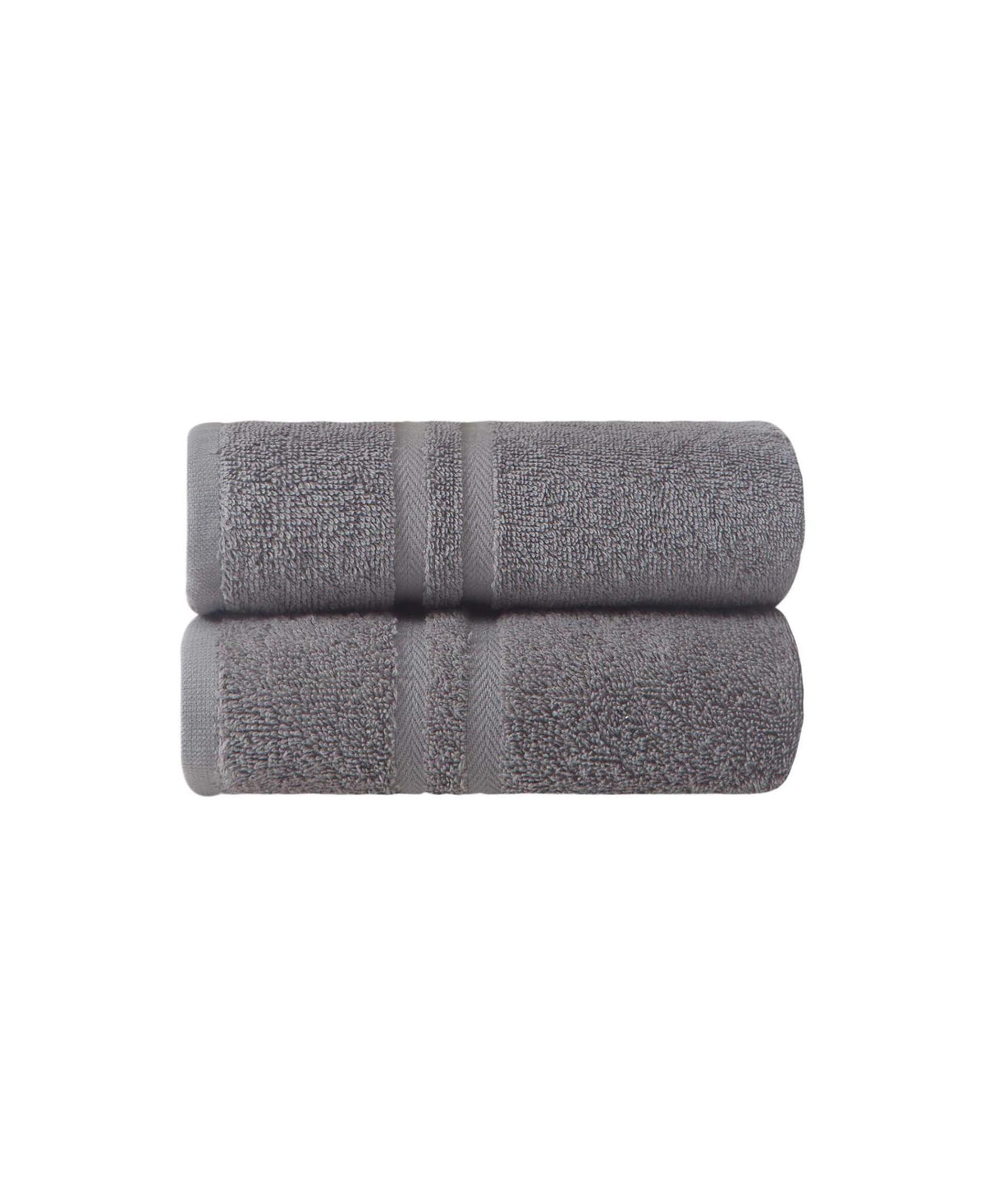 Set of Two Dark Gray Turkish Cotton 16" X 30" Hand Towels - HomeRoots - Flyclothing LLC
