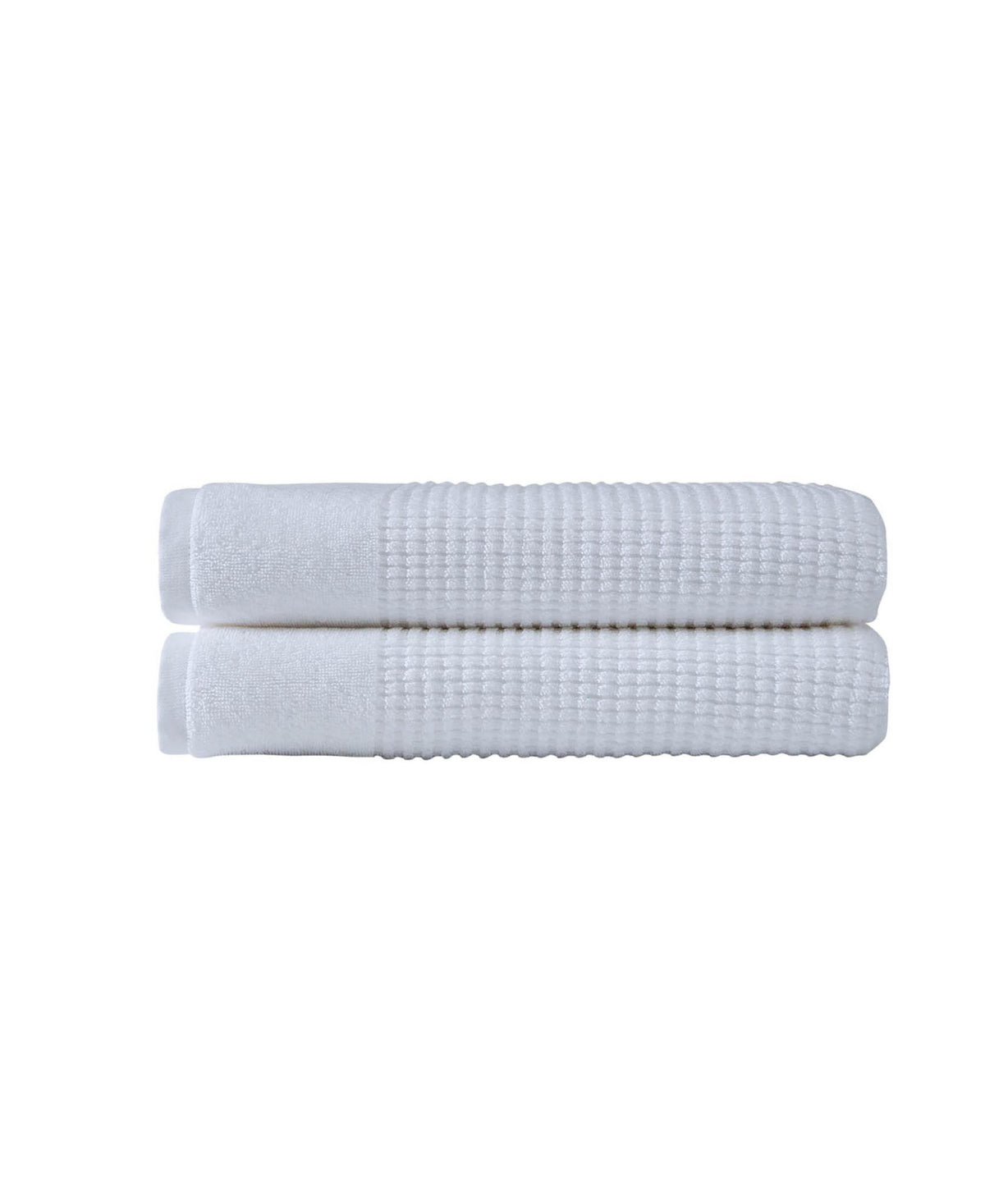 Set of Two White Polka Dots Turkish Cotton 27" X 54" Bath Towels - HomeRoots - Flyclothing LLC