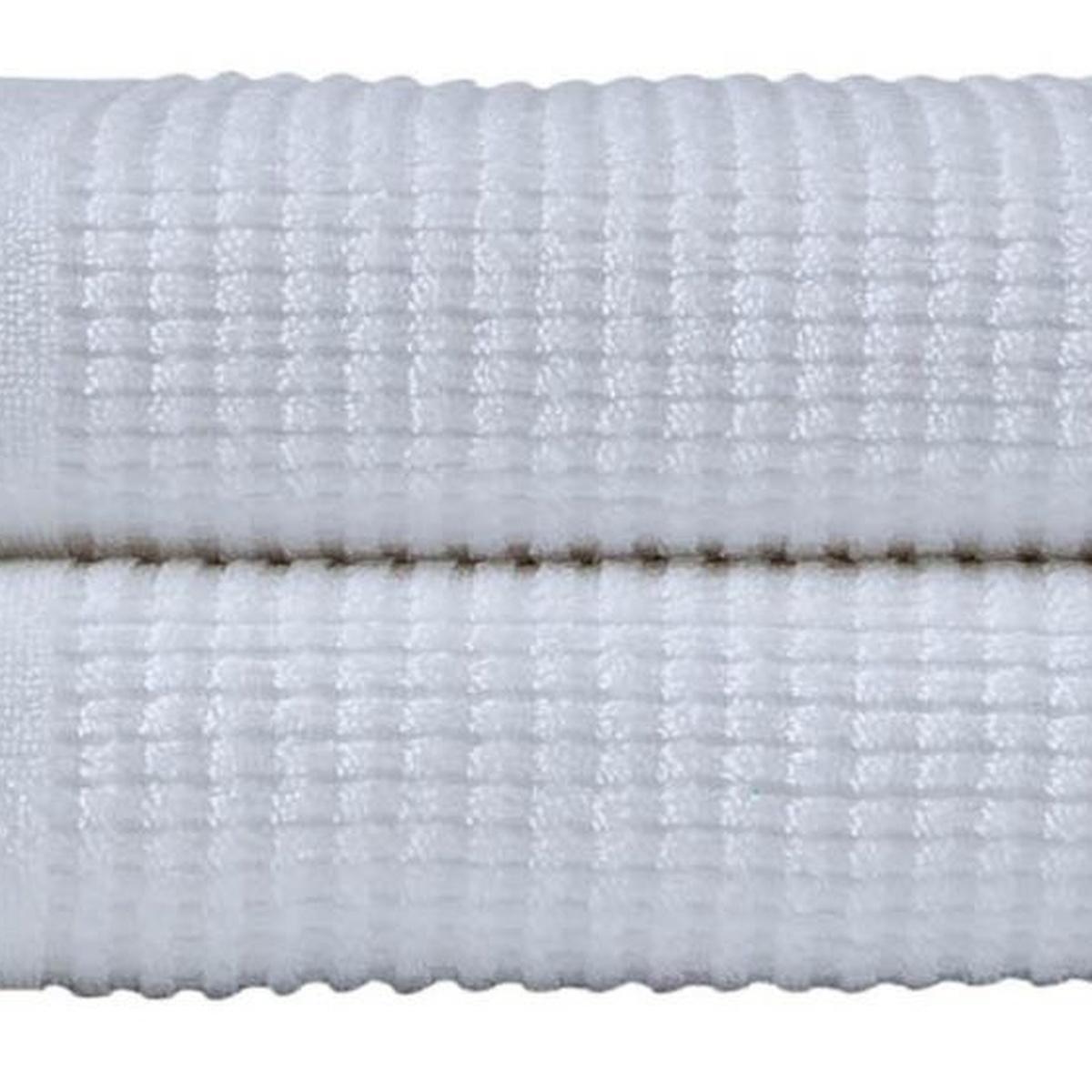 Set of Two White Polka Dots Turkish Cotton 27" X 54" Bath Towels - HomeRoots - Flyclothing LLC