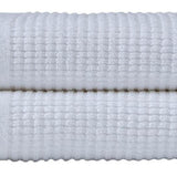Set of Two White Polka Dots Turkish Cotton 27" X 54" Bath Towels - HomeRoots - Flyclothing LLC