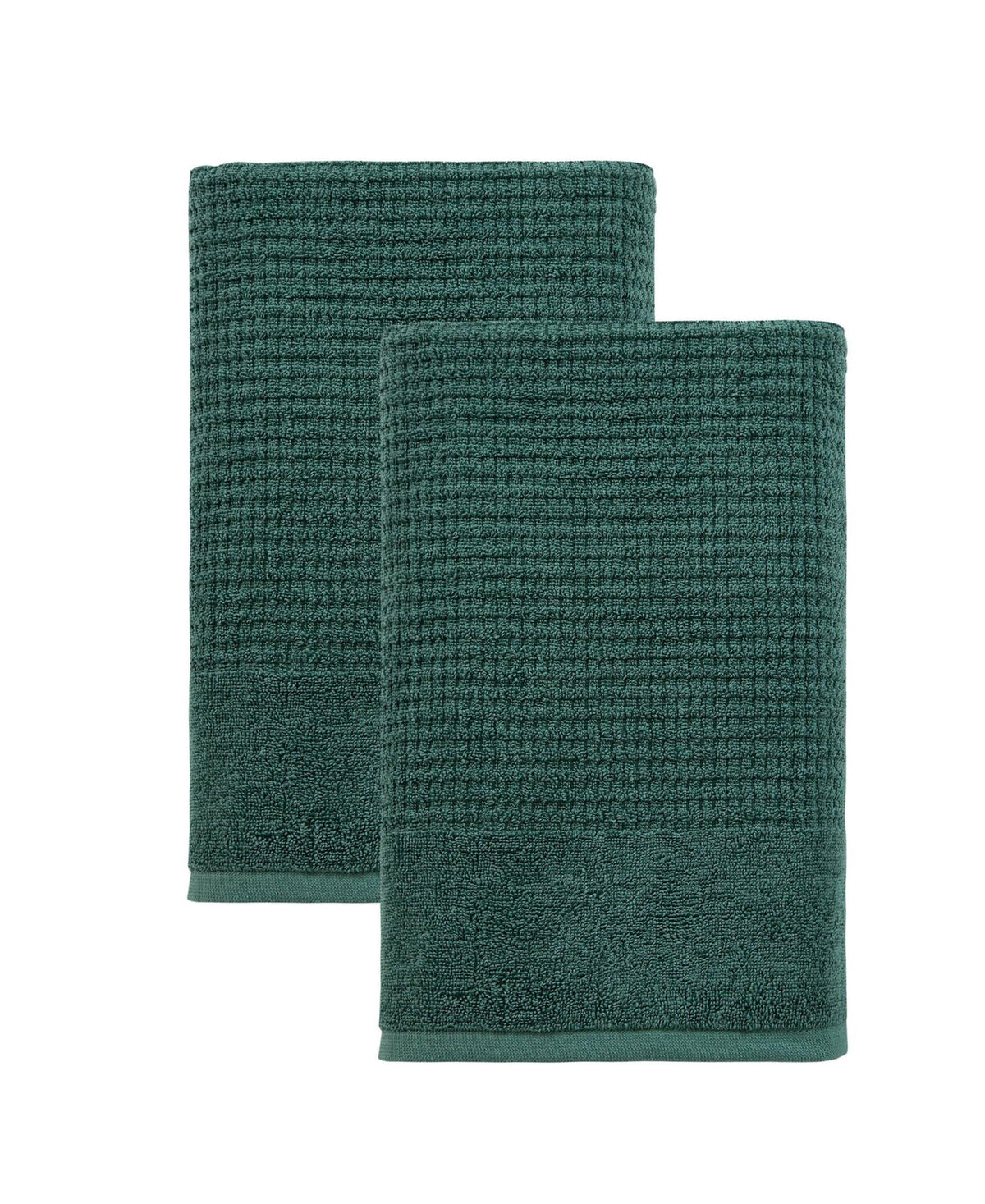 Set of Two Green Polka Dots Turkish Cotton 27" X 54" Bath Towels - HomeRoots - Flyclothing LLC